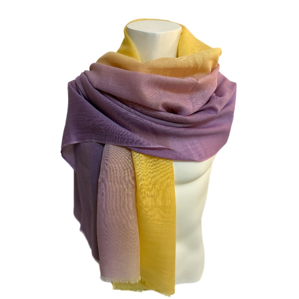 Gloria Ortiz Wool & Bamboo Ombre Scarf - Lightweight Luxury! 🇪🇸